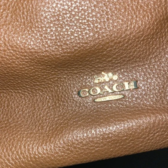 Coach Abby Duffle Brown  Pebbled Leather F31507 Crossbody Shoulder Purse Bag - Picture 4 of 16